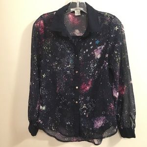 Swoon Boutique Galaxy Print Long Sleeve Top